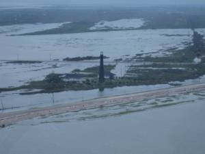 Bolivar Point Lighthouse after IKE